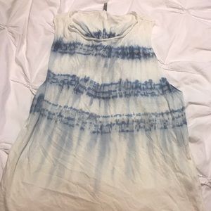 Never been worn blue and white tye dye tank top
